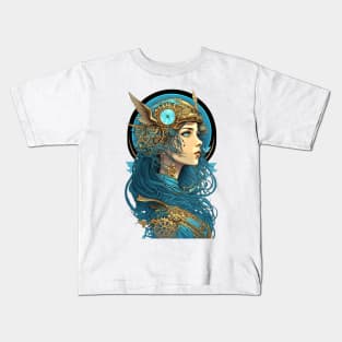 Steampunk Girl - A fusion of old and new technology Kids T-Shirt